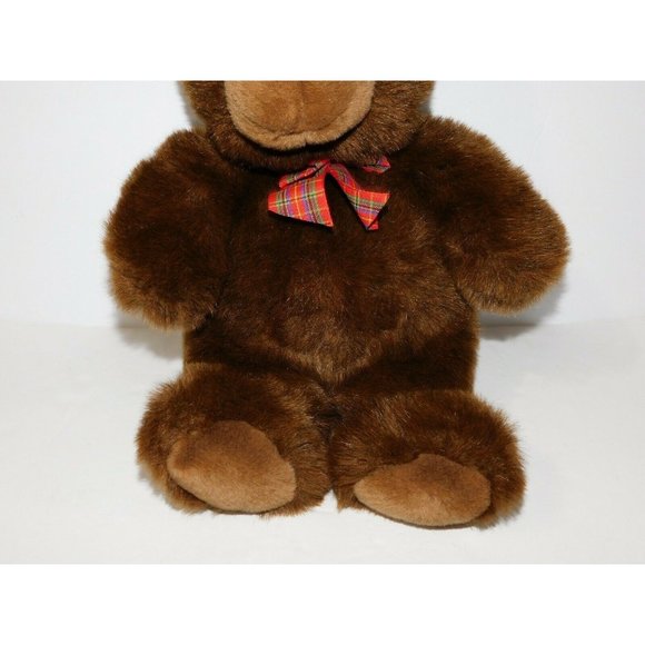 GUND McIntosh MAC The Bear Who Fights Cancer Teddy Plaid Bow 17" Plush Stuffed - Picture 3 of 9